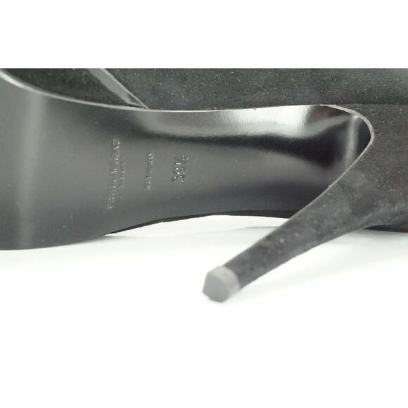 Saint Laurent Tribute Black Suede Platform Strappy Sandals Size 39.5 NIB $995 - Picture 5 of 11